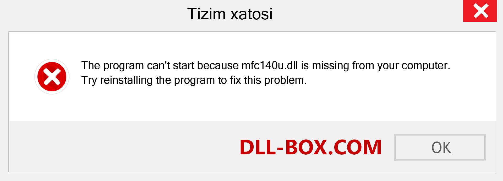 mfc140u.dll fayli yo'qolganmi?. Windows 7, 8, 10 uchun yuklab olish - Windowsda mfc140u dll etishmayotgan xatoni tuzating, rasmlar, rasmlar